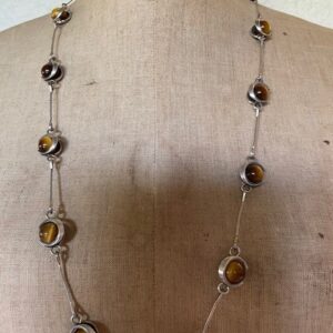 Zilveren collier met draaiende tijgerogen Matti J. Hyvarinen Finland 1974 - Afbeelding 6
