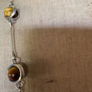 Zilveren collier met draaiende tijgerogen Matti J. Hyvarinen Finland 1974 - Afbeelding 2