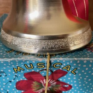 Retro oude muziekdoos een Kerst klok in gouden kleur datering Japan 1950 - Afbeelding 8