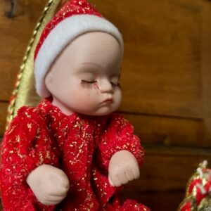 Kerst muziekdoos of speeldoos een bewegende droombaby in de maan - Afbeelding 3