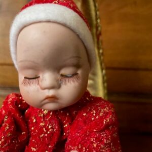 Kerst muziekdoos of speeldoos een bewegende droombaby in de maan - Afbeelding 4