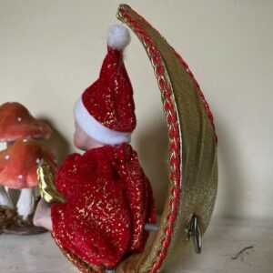 Kerst muziekdoos of speeldoos een bewegende droombaby in de maan - Afbeelding 8