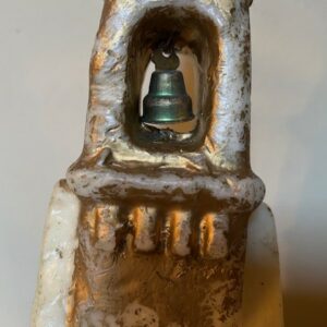 Oude retro Kerst kaars een gouden kerk - Afbeelding 4