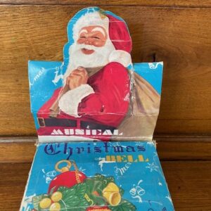 Retro oude gouden kerstklok een speeldoos in de originele doos Japan 1950-1960 - Afbeelding 8