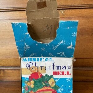 Retro oude gouden kerstklok een speeldoos in de originele doos Japan 1950-1960 - Afbeelding 13