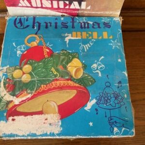 Retro oude gouden kerstklok een speeldoos in de originele doos Japan 1950-1960 - Afbeelding 11