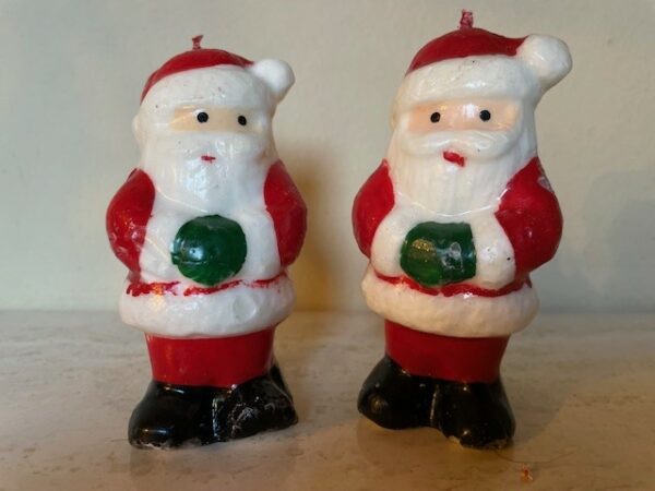 Oude antieke Kerstman broers, kaarsen van Gurley 1950