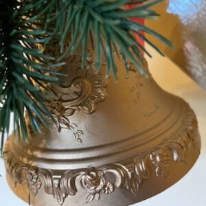 Kerst muziekdoos of speeldoos een gouden klok van plastic Germany 1970 - Afbeelding 4