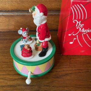 Retro, oude Kerst mechanische speeldoos met "Jingle bells" - Afbeelding 4