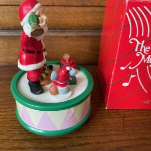 Retro, oude Kerst mechanische speeldoos met "Jingle bells" - Afbeelding 3