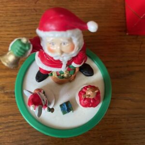 Retro, oude Kerst mechanische speeldoos met "Jingle bells" - Afbeelding 5