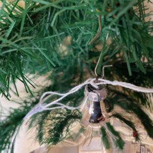 Oude antieke giga grote kerstbal van dun geblazen glas in zilver 1e helft 1900 - Afbeelding 2