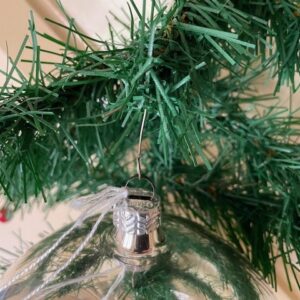 Antieke oude giga grote kerstbal van dun geblazen glas in zilver 1e helft 1900 - Afbeelding 5