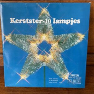 Oude Kerst ster piek met verlichting aan extra lang snoer en tinsel jaren 1970 - Afbeelding 3