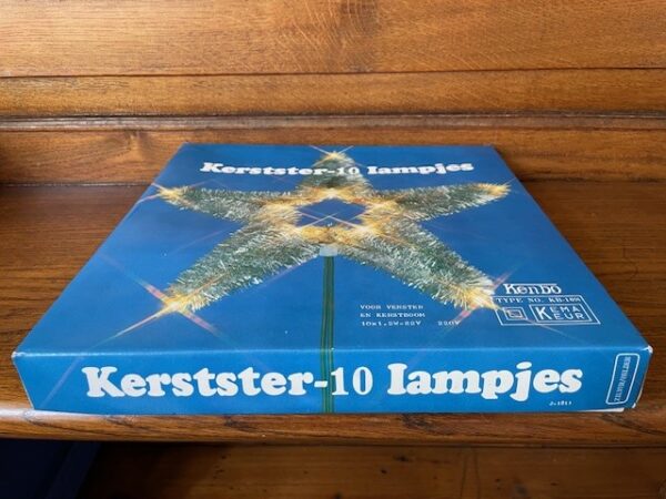 Oude Kerst ster piek met verlichting aan extra lang snoer en tinsel jaren 1970 - Afbeelding 5