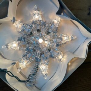 Oude retro Kerst ster piek met verlichting - Afbeelding 12
