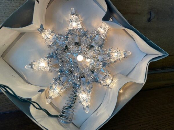 Oude retro Kerst ster piek met verlichting - Afbeelding 12