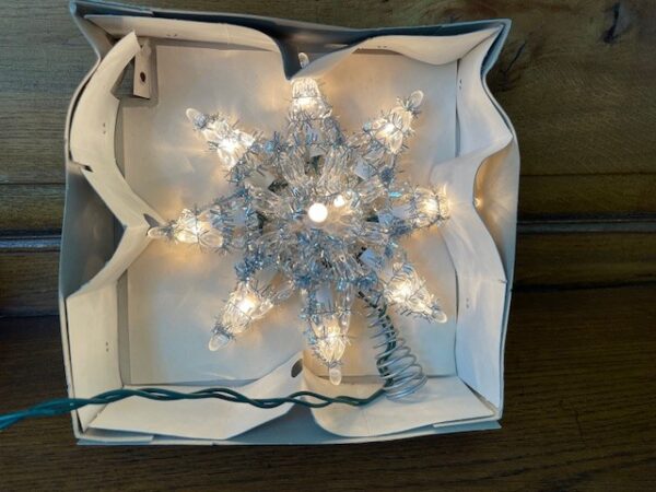 Oude retro Kerst ster piek met verlichting - Afbeelding 10