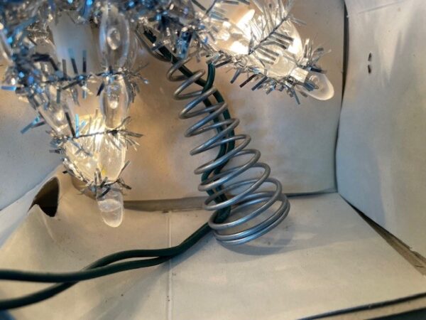 Oude retro Kerst ster piek met verlichting - Afbeelding 4