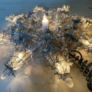 Oude retro Kerst ster piek met verlichting - Afbeelding 2