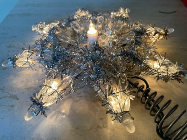 Oude retro Kerst ster piek met verlichting - Afbeelding 2