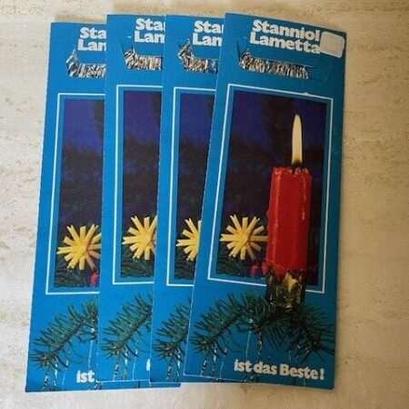 Stanniol lood lametta in de originele verpakking 22-23 gr.