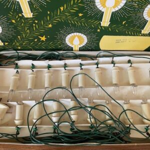 Oude antieke doos met kerst verlichting 1960 - Afbeelding 5