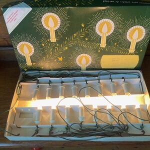 Oude antieke doos met kerst verlichting 1960 - Afbeelding 2