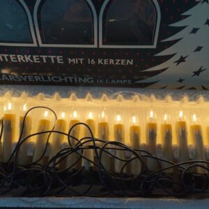 Doos met lichterkette of 16 kerstlampjes op klemmen - Afbeelding 4