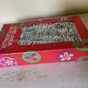 Doos garland of kerstslinger in de originele bloemen seventies doos - Afbeelding 2