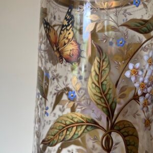 Museale Jugendstil vaas met emaille handbeschildering Gräflicher Harrach'sche Glasfabrik Neuwelt - Afbeelding 25