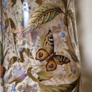 Museale Jugendstil vaas met emaille handbeschildering Gräflicher Harrach'sche Glasfabrik Neuwelt - Afbeelding 12