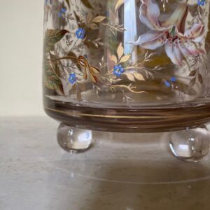 Museale Jugendstil vaas met emaille handbeschildering Gräflicher Harrach'sche Glasfabrik Neuwelt - Afbeelding 21