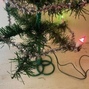 Oude retro kerstboom van plastic met kleur verlichting - Afbeelding 5