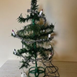 Oude retro kerstboom van plastic met kleur verlichting - Afbeelding 6