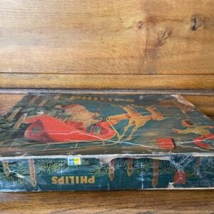 Antieke doos met Philips kerstverlichting op ronde metalen veren 1930-1940 - Afbeelding 8