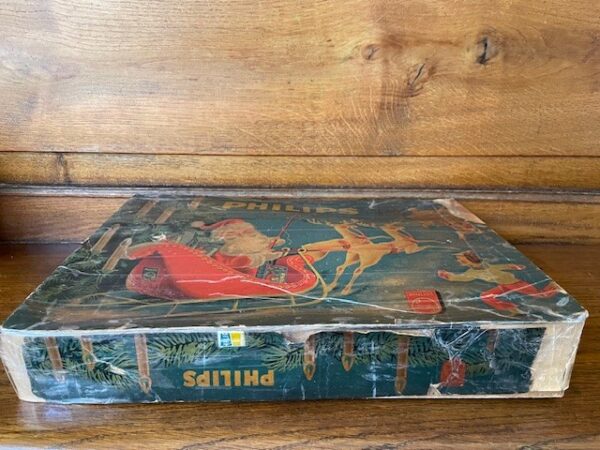 Antieke doos met Philips kerstverlichting op ronde metalen veren 1930-1940 - Afbeelding 8