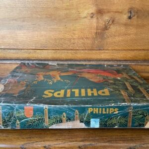 Antieke doos met Philips kerstverlichting op ronde metalen veren 1930-1940 - Afbeelding 9
