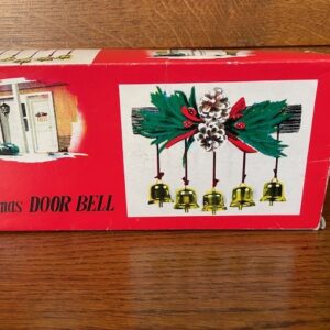 Oude antieke X Mas doorbell met 5 koperen klokjes of bellen in doos Japan 1960 - Afbeelding 3