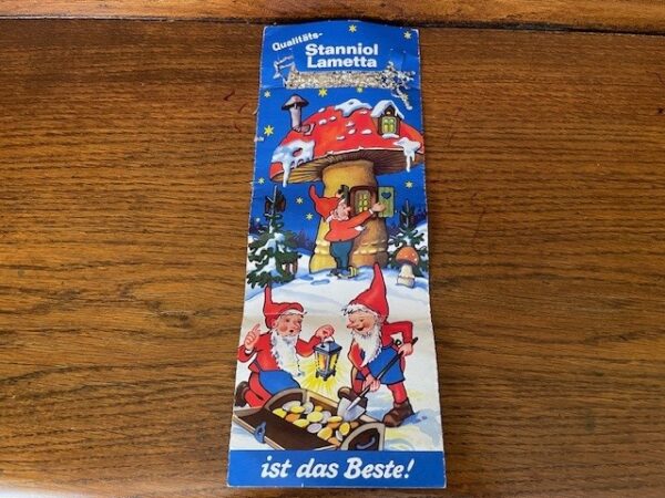 Verpakking Stanniol loodlametta met Kerst kabouters 28,6 gr.