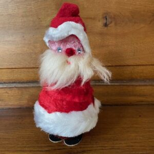 Oude antieke candy container een Kerstman met rode plastic candy buik 1960
