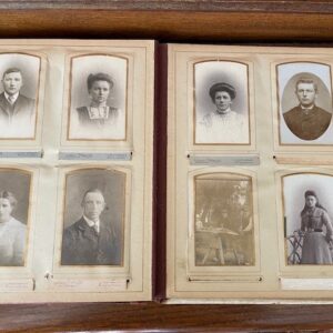 Antiek lederen art nouveau foto album met sluiting rond 1900 - Afbeelding 10