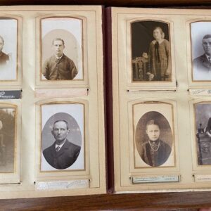 Antiek lederen art nouveau foto album met sluiting rond 1900 - Afbeelding 8