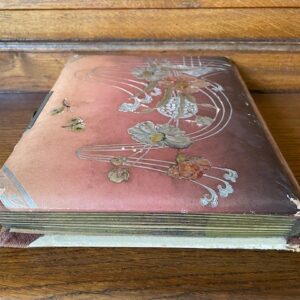 Antiek lederen art nouveau foto album met sluiting rond 1900 - Afbeelding 4