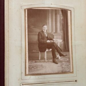 Antiek lederen art nouveau foto album met sluiting rond 1900 - Afbeelding 9