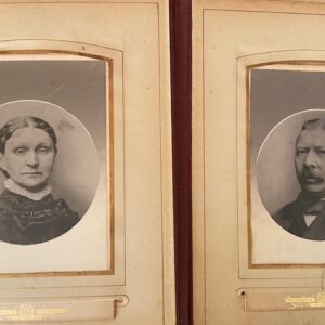Antiek lederen art nouveau foto album met sluiting rond 1900 - Afbeelding 11