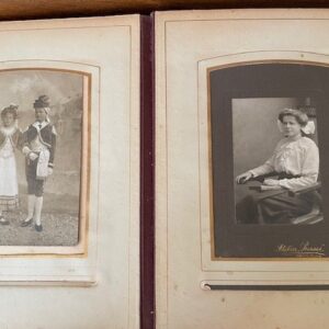 Antiek lederen art nouveau foto album met sluiting rond 1900 - Afbeelding 7