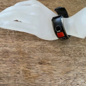 Oude retro armband met rood oranje stenen en draadwerk uit de jaren 1950-1960 - Afbeelding 5