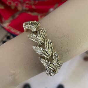 Cocktail armband van Judy Lee met blad en koordvormen 1960 - Afbeelding 8