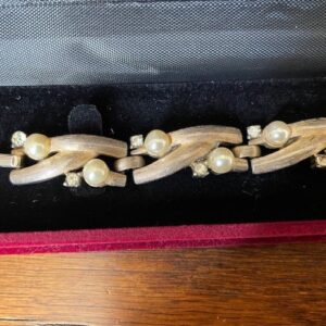 Armband van Trifari met faux parels en rhinestones 1950-1960 - Afbeelding 12